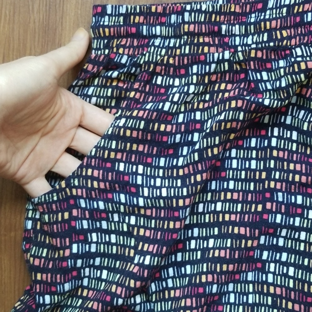 Drawstring Rainbow Block Skirt - Picture 4 of 7